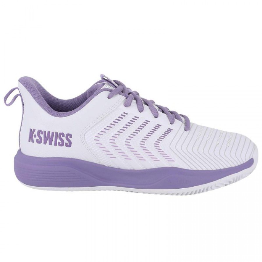 Zapatillas Kswiss Ultrashot Light Clay Blanco Lavanda Mujer