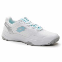 Baskets Lotto Mirage 600 II ALR Blanc Turquoise Femme  Offre - Pas cher