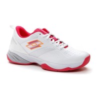 Baskets Lotto Superfast 400 V Blanc Rose Femme  Offre - Pas cher