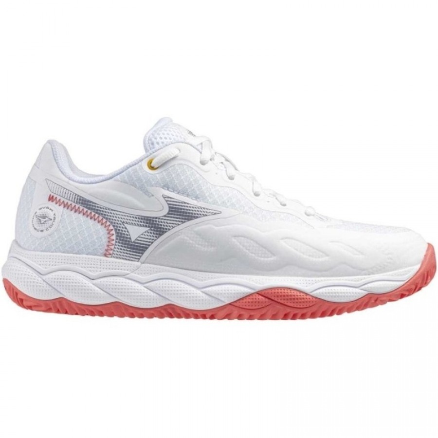 Zapatillas Mizuno Wave Enforce Court Clay Blanco Azul Coral Mujer  Offre - Pas cher