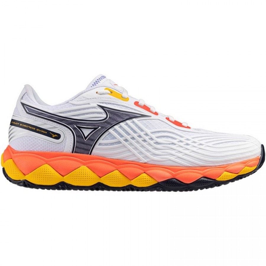 Tênis Mizuno Wave Enforce Tour 2 Clay Branco Azul Coral  Oferta + Barato