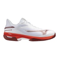 Mizuno Wave Exceed Court Clay White Red Sneakers