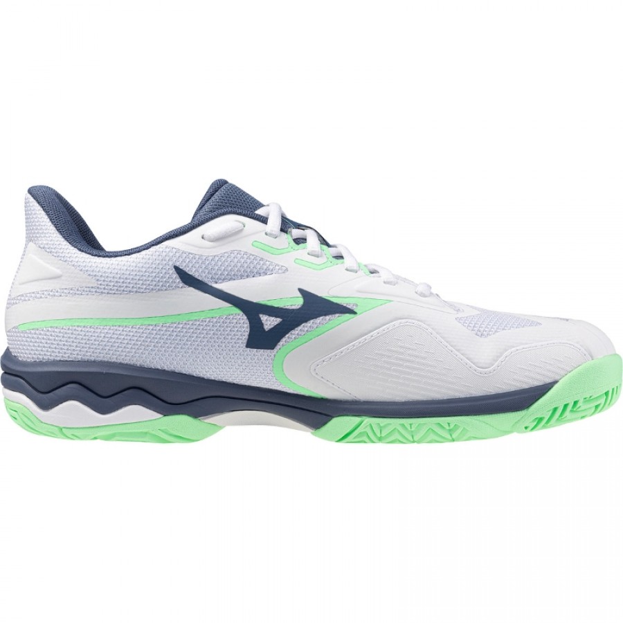 Mizuno Wave Exceed Light 2 Clay Branco Verde Azul Tênis  Oferta + Barato