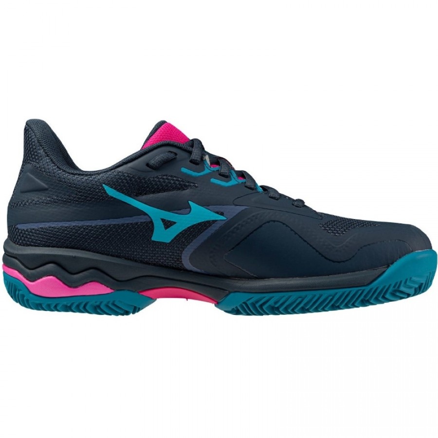 Mizuno Wave Exceed Light 2 Padel Navy Blue Fuchsia Women''s Sneakers  Offer + Cheap