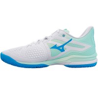 Mizuno Wave Exceed Tour 6 Clay Branco Azul Tênis Feminino  Oferta + Barato
