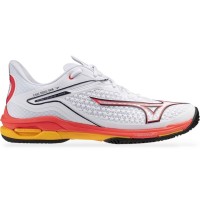 Tênis Mizuno Wave Exceed Tour 6 Clay Branco Coral Amarelo  Oferta + Barato