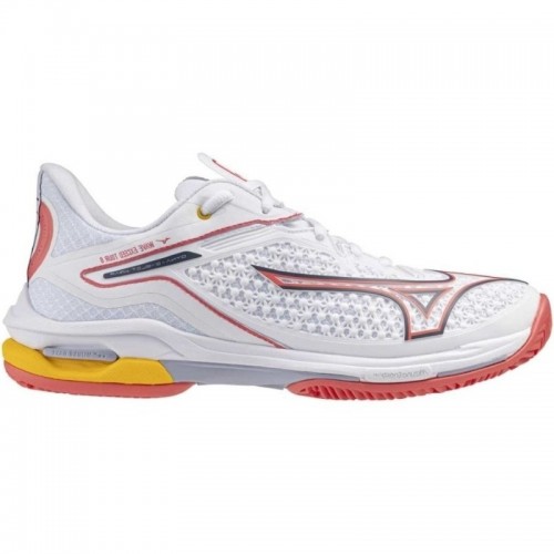 Mizuno Wave Exceed Tour 6 Clay White Coral Gray Women''s Sneakers