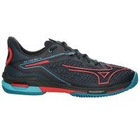 Mizuno Wave Exceed Tour 6 Padel Black Blue Red Sneakers  Offer + Cheap