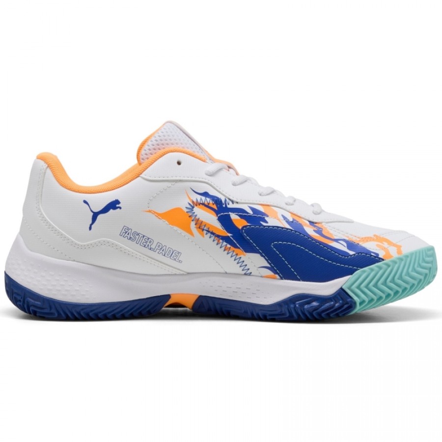 Tênis Puma Nova Smash Branco Azul Laranja  Oferta + Barato
