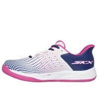 Zapatillas Skechers Viper Court Reload Blanco Azul Marino Mujer