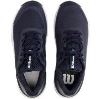 Wilson Intrigue Pro CLAY Bleu Marine Blanc Baskets Femme  Offre - Pas cher