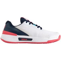 Baskets Femme Wilson Intrigue Pro TERRE BATTUE Blanc Bleu Marine  Offre - Pas cher