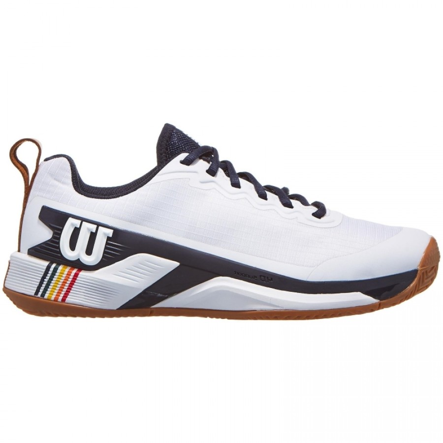 Baskets Wilson Rush Pro 4.5 CLAY WHITE BLEU MARINE  Offre - Pas cher
