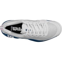 Zapatillas Wilson Rush Pro 4.5 Clay Blanco Azul Mujer  Oferta + Barato
