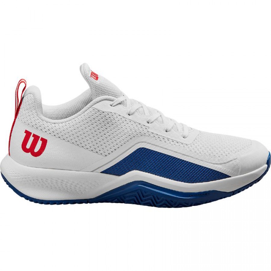 Wilson Rush Pro Lite Blanc Bleu Rouge Baskets  Offre - Pas cher